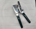 Vintage Swing Away Manual Can Opener With Green Grip Handle - Made In USA - $8.00