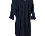 Banana Repubic Dress Womens Size 8 Blue Knit Knee Length Petal Sleeve Sh... - $24.41
