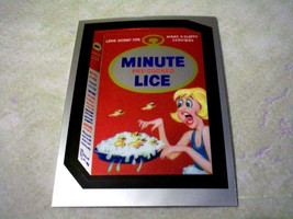 2014 Wacky Packages Chrome Series 1 &quot;MINUTE LICE&quot; #19 Card - £0.79 GBP