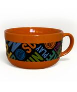 Dave and Busters Arcade Soup Bowl Orange Logo Handle Ceramic Novelty Dish - $364.29 MXN