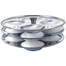 Stainless Steel Non Stick Idli Plates Idli Maker|Stand with Holes 3 Plate - £16.57 GBP