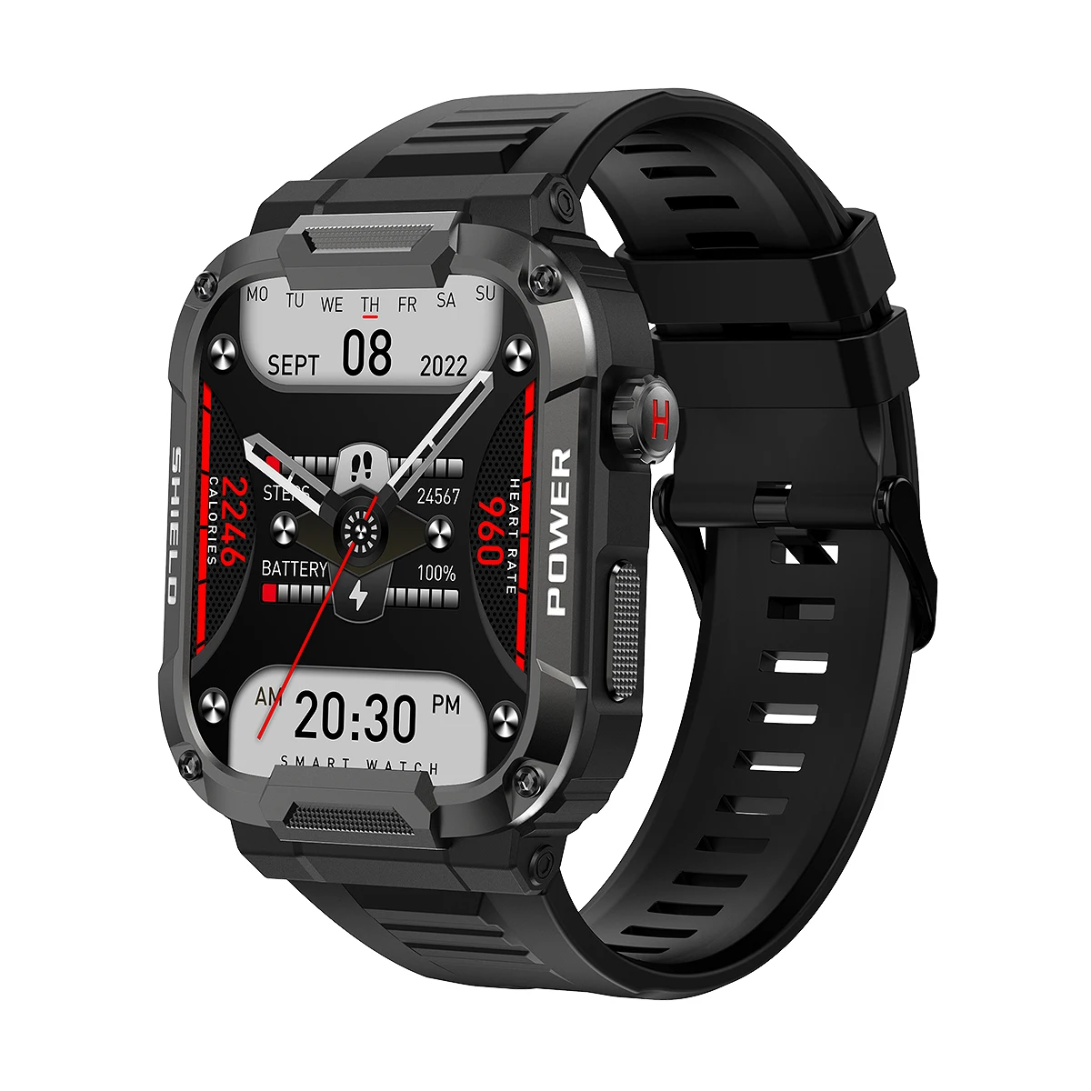 Military Smart Watch Men GPS Tracker Bluetooth Call Fitness Waterproof S... - £38.54 GBP