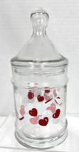 Vintage Valentines Day To My Sweetheart Glass Candy Jar 6 3/4 Inches Tall - $16.34