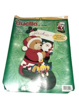 Bucilla Felt Applique Kit 84252 Teddy&#39;s Christmas Stocking - £15.50 GBP