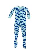 Hanna Andersson Baby Footed Pajamas 2T Blue Whale Print 100% Organic Cotton - $212.51 MXN