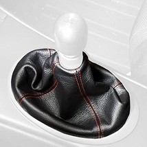 Shift Boot for 2001-2005 Honda Civic Black Italian Leather/Red top Stitches - $32.67
