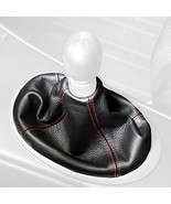 Shift Boot for 2001-2005 Honda Civic Black Italian Leather/Red top Stitches - $32.67