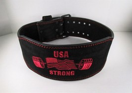 Powerlifting &amp; Weight Lifting Belt, 6&quot; Suede Leather, 4&quot; Taper x 7mm Thi... - $57.00