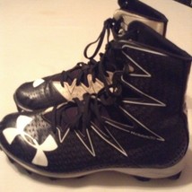 Football Under Armour Highlight cleats Size 9.5 shoes black white athletic Mens - $39.99