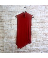 Fifteen Twenty Asymmetrical Mock Neck Sleeveless Top in Rust Size Small NEW - $27.06 CAD