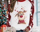 Ta claus print tops female sweatshirt pullovers casual oversized christmas hoodies thumb155 crop