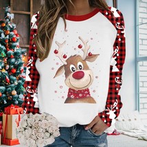 2022 Christmas Women Sweatshirts Funny Santa Claus Print Tops Female Sweatshirt  - £54.46 GBP