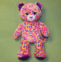 17&quot; Build A Bear Rainbow Confetti Leopard Cat Plush Stuffed Animal Kitty Kitten - £15.10 GBP