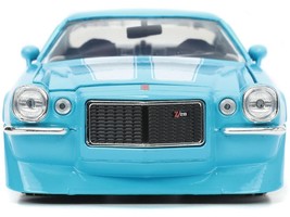 1971 Chevrolet Camaro Z/28 Light Blue with White Stripes &quot;Bigtime Muscle&quot; Serie - £32.02 GBP