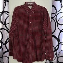 L.L. Bean Red Tartan Long Sleeve Button Down Shirt - £13.28 GBP