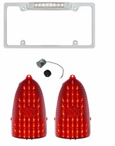 United Pacific One Piece LED Tail Light Set 1955 Chevy Bel Air 150 210 M... - $179.98