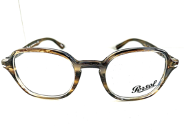 New Persol 3142-V 1049 47mm Havana Square Men&#39;s Eyeglasses Frame - £150.22 GBP