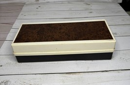 Vintage Bear-Kat Products Inc. Plastic 15 Cassette Tape Organizer Faux Wood Lid - $11.08