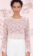 Lc Lauren Conrad Barbie Pink Lace Blouse Size: Large New Ship Free Runway - £93.60 GBP