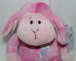 GANZ HE9835 Lambie 11 Inch Pink Tie Dye  With A Snowflake Bow image 5