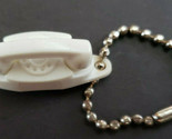 Vintage 1960&#39;s The Princess Phone Rotary Dial Telephone White Key Chain ... - £10.21 GBP