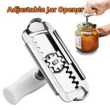 Adjustable Jar Opener Stainless Steel Lids Off Jar Opener Bottle Opener Kitchen - £9.57 GBP+