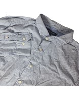 Tommy Hilfiger Men&#39;s Button Front Shirt Size Large Blue White Geometric - $26.55 CAD