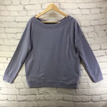 Prana Sweatshirt Womens S Small Boxy Oversize Blue Gray  - £19.77 GBP