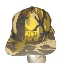 Vintage AT&amp;T Camo Snapback Hat Made in USA “Call Before You Dig” - £7.90 GBP