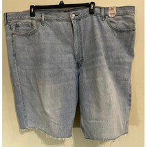 Levi’s 469 Loose Shorts Men’s 54 100 Cotton Distressed Blue Denim 12” In... - $24.75