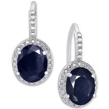 6 ct Simulated Birthstones Solid Sterling Silver Leverback Drop Dangle Earrings - £59.24 GBP