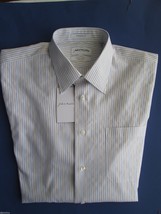John W. Nordstrom Traditional Striped Texture Men Dress Shirt White 16.5 | 36    - £34.30 GBP