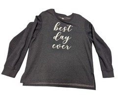 Positivitees Best Day Ever Womens Plus Size 16/18 Sweat Shirt Top Pullov... - £19.30 GBP