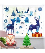 NEW 9 Sheets Merry Christmas Snowflake Window Clings Decorations for Gla... - £7.62 GBP