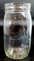 Vintage Glass Long Life Wide Mouth Quart Mason Jar with Side Measurements - $24.74