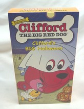 Scholastic Clifford The Big Red Dog Clifford&#39;s Big Halloween Vhs Video Cartoon - £11.10 GBP