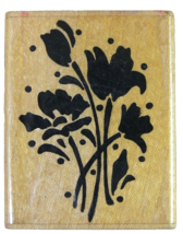 Stampendous Rubber Stamp Wallfowers E26 Flower Group Silhouette 1989 1.25 X 2&quot; - £1.94 GBP