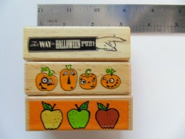 Halloween Rubber Stamps-Set Of 3 - £6.75 GBP