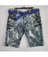 Switch Men&#39;s Jean Shorts 38 Slim Fit Faded Cut Distressed Destroyed Denim - $433.64 MXN