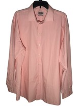 Mens Unlisted XL Long Sleeved Button Down Shirt Pink White Checkered - £11.01 GBP