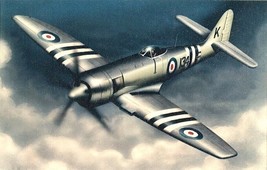 Framed 4&quot; X 6&quot; print of a WWII British Hawker &quot;Sea Fury&quot;.  Hang or display. - $14.80