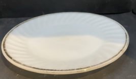 Vintage Fire King Ivory Swirl 9" Plate | Anchor Hocking Ivoryite Milk Gl... - $3.96