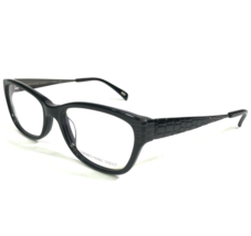 Carmen Marc Valvo Gafas Monturas Dina 055 Negro Reptil Relieve 52-17-135 - £37.07 GBP