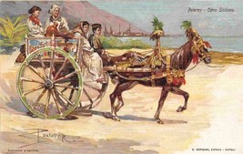 Sicilian Wagon Palermo Italy 1910c artist signed Paululli R postcard - £5.81 GBP