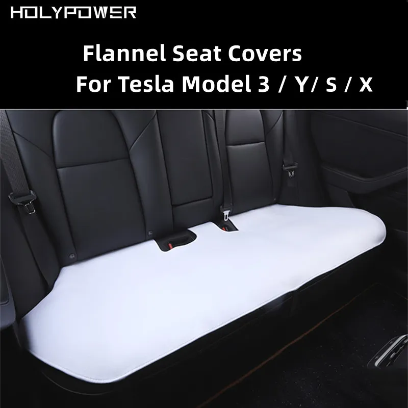 For Tesla Model 3 X S Y High Quality Flannel Upholstered Seat Cover Snug Warm - £18.33 GBP+