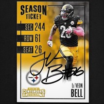 Le&#39;Veon Bell autograph signed 2016 Panini card #86 Steelers  - £36.05 GBP