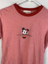 Hong Kong Disneyland T Shirt Ringer Tee Short Sleeve Red Women’s Small - £23.56 GBP