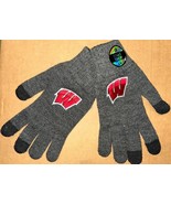 WISCONSIN Gray Smart Touch Knitted Gloves LARGE - $356.47 MXN