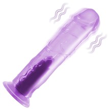 Realistic Dildos Vibrator, 7.7 Inch Purple Vibrating Dildo With 10 Vibrations Mo - £26.27 GBP