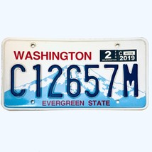 2019 United States Washington Evergreen State Passenger License Plate C12657M - £13.30 GBP